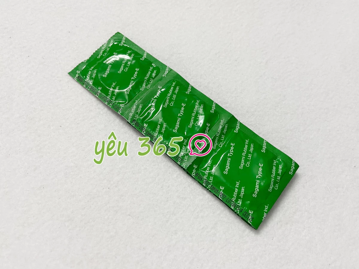 blank-424 Bao cao su có gai Nhật Bản Sagami Xtreme Green Siêu Mỏng 10 bao