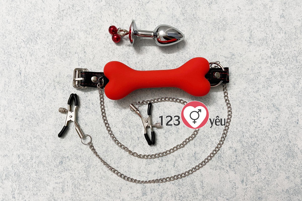 blank-196 Bộ bạo dâm 8 món mặt nạ 3 màu 1